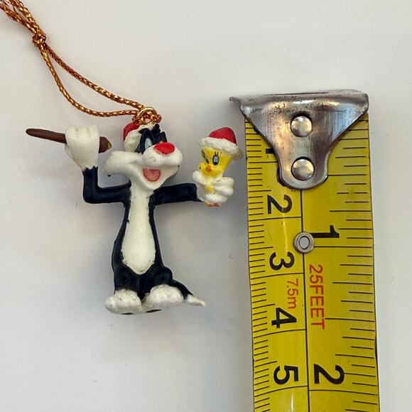 Vtg 2000 Looney Tunes 5 Pce Mini Christmas Ornament Set Bugs Tweety Sylvester - Picture 3 of 3